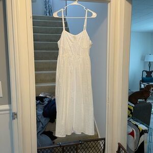 Elegant White Spaghetti Strap Dress